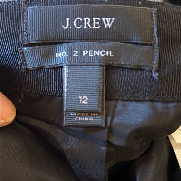 J Crew No. 2 Pencil Skirts Charcoal Gray and Teal 100% Wool Fully Linef - Picture 11 of 11